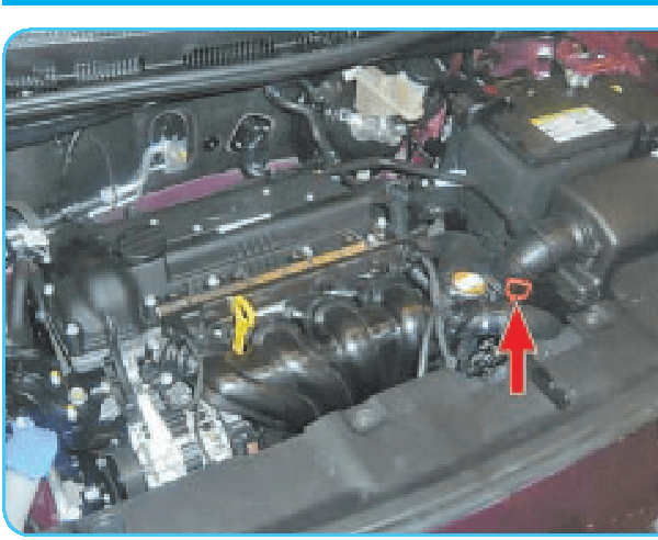 Замена масла в АКПП двигатель G4FC 1,6л. 123л/с 2014г/в